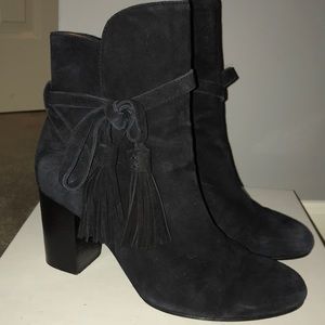 & other stories black suede booties